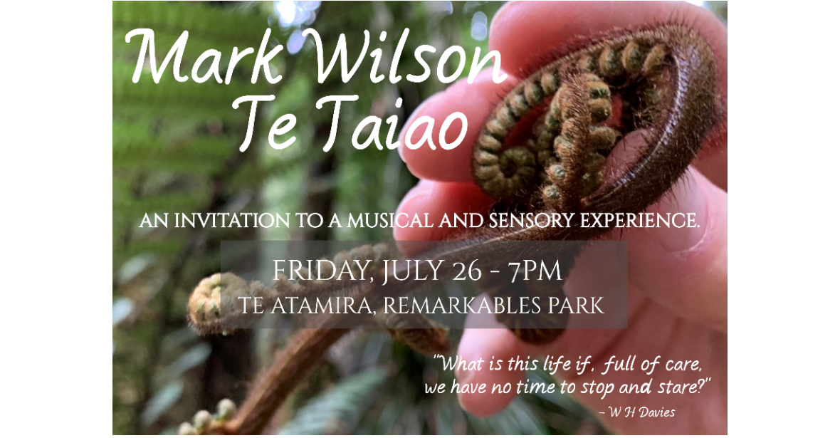 Te Taiao - Mark Wilson - An Invitation To A Musical and Sensory Experience. 